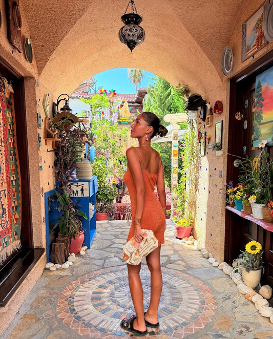 Paros Orange Dress