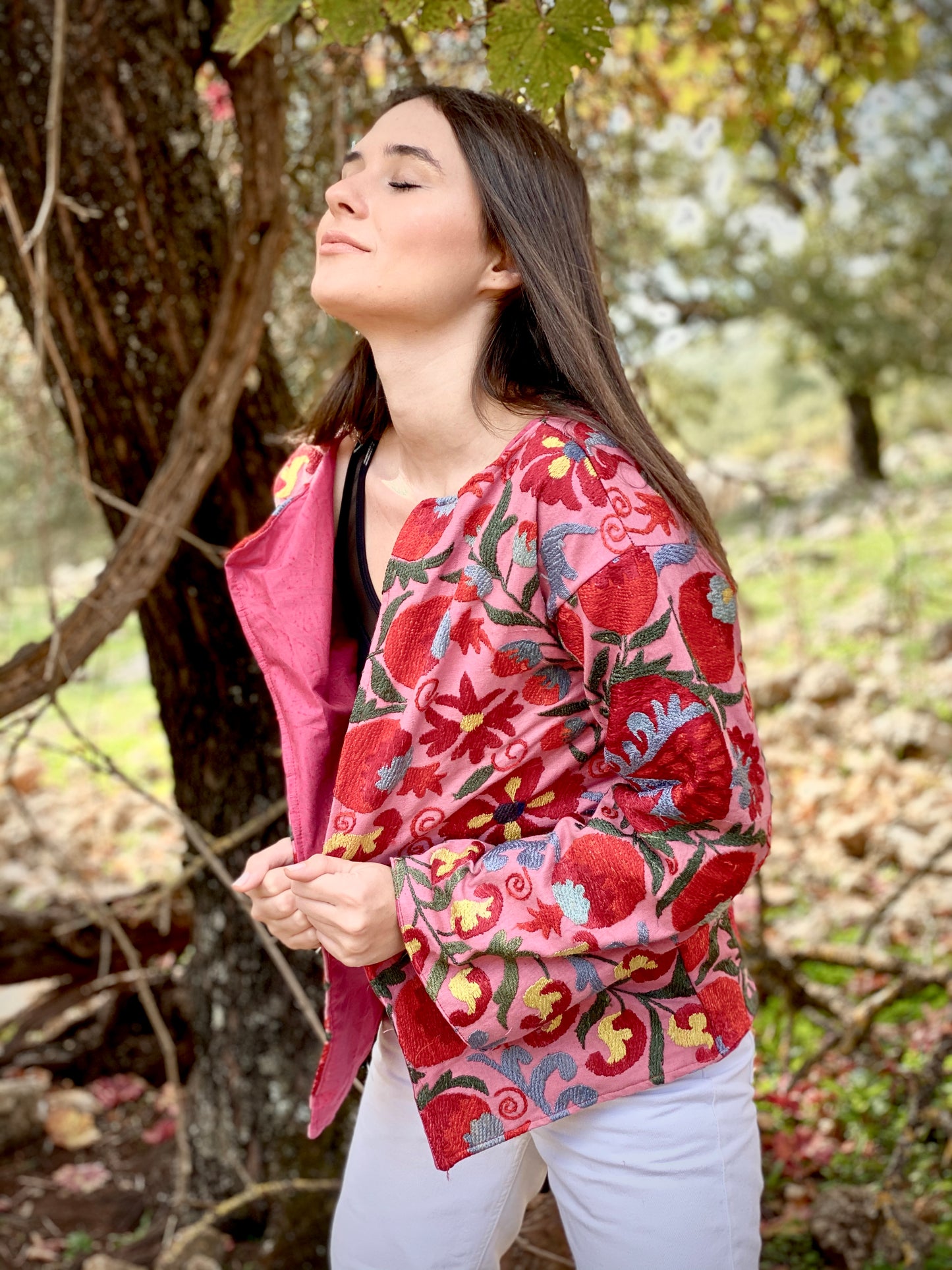 Handmade Suzani Silk Jacket