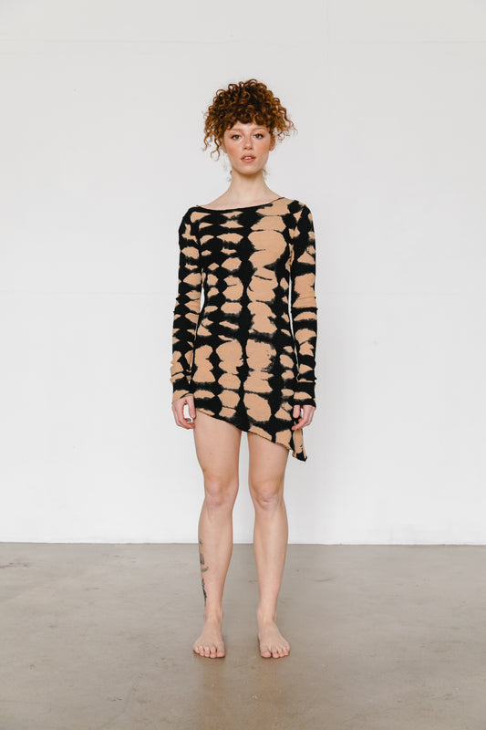 Black Sand Asymmetric Dress