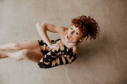 Black Sand One Shoulder Dress