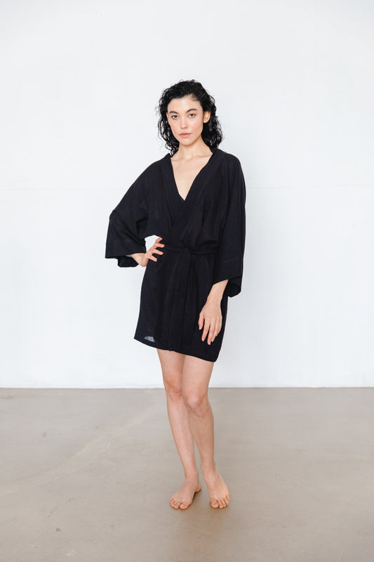 Sicily Black Kimono